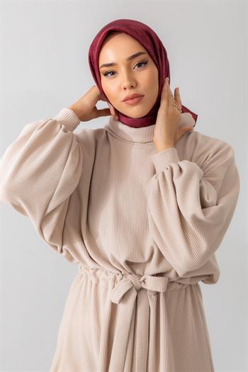 Silk Home Desenli Shiny Eşarp - 8647 - Kızılcık