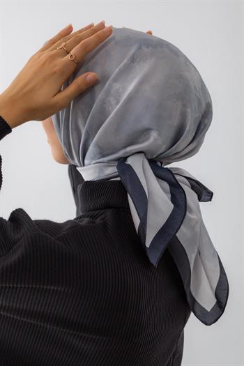 Silk Home Desenli Shiny Eşarp - 8647 - Siyah Gümüş