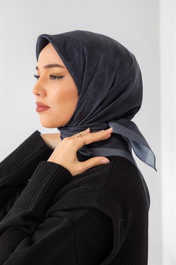 Silk Home Desenli Shiny Eşarp - 8647 - Siyah
