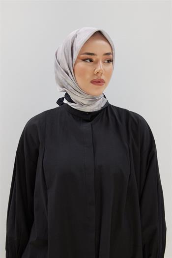 Silk Home Desenli Shiny Eşarp - 8647 - Taş Siyah