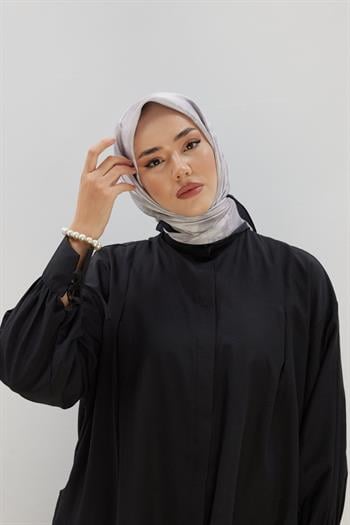 Silk Home Desenli Shiny Eşarp - 8647 - Taş Siyah