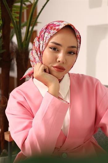 Silk Home Soft Eşarp - 1070 - Pembe Turuncu