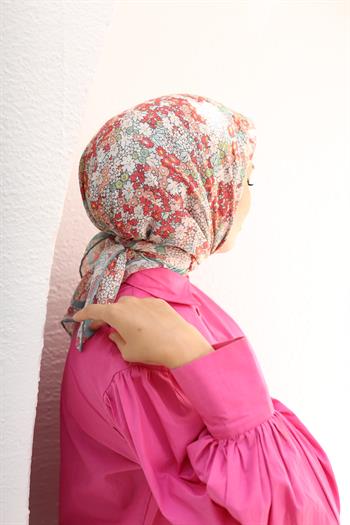 Silk Home Soft Eşarp - 1070 - Somon Krem