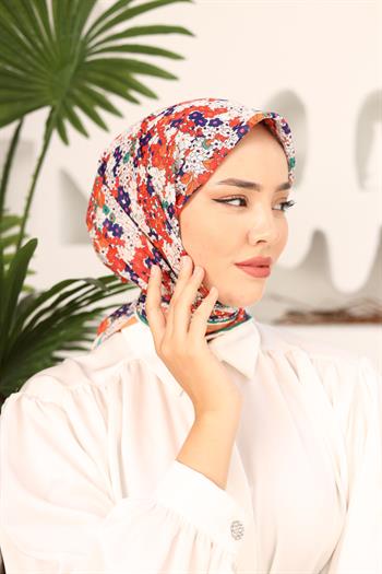 Silk Home Soft Eşarp - 1070 - Turuncu Yeşil