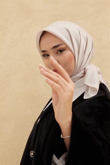 Silk Home Düz Shiny Eşarp - Açık Taş