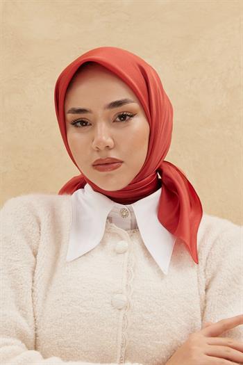 Silk Home Düz Shiny Eşarp - Açık Vişne