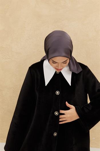 Silk Home Düz Shiny Eşarp - Antrasit