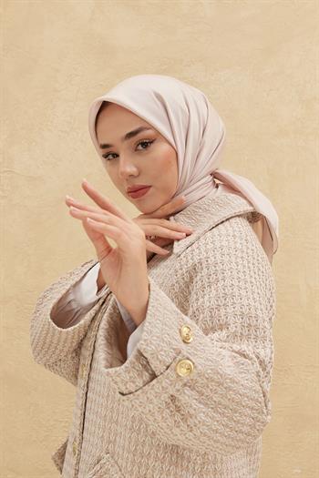 Silk Home Düz Shiny Eşarp - Bej