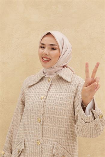 Silk Home Düz Shiny Eşarp - Bej