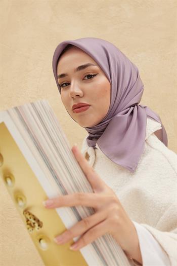 Silk Home Düz Shiny Eşarp - Erguvan