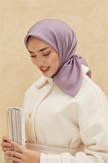 Silk Home Düz Shiny Eşarp - Erguvan