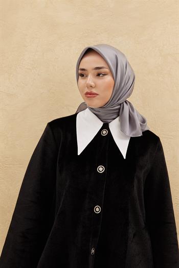 Silk Home Düz Shiny Eşarp - Füme