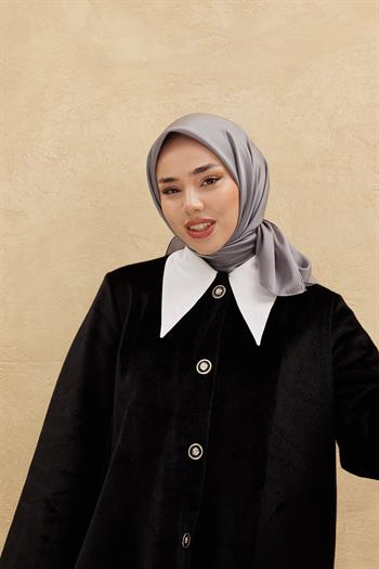 Silk Home Düz Shiny Eşarp - Füme