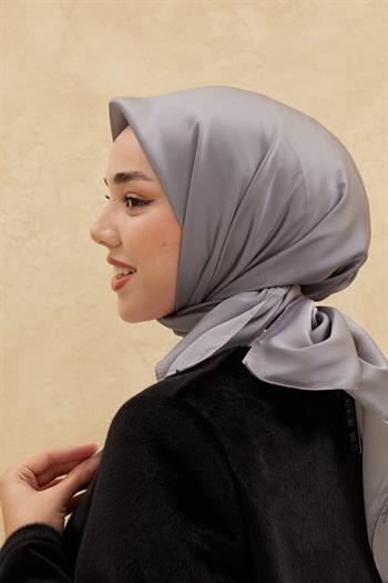 Silk Home Düz Shiny Eşarp - Füme