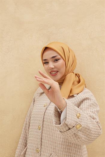 Silk Home Düz Shiny Eşarp - Gold