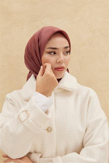 Silk Home Düz Shiny Eşarp - Gül Kurusu