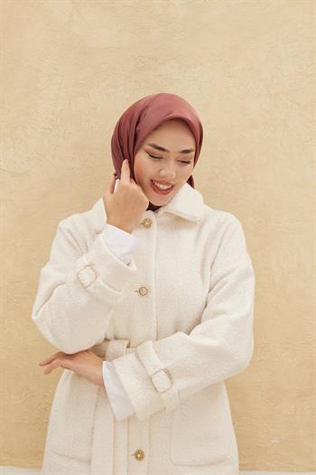 Silk Home Düz Shiny Eşarp - Gül Kurusu