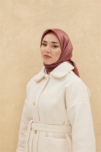 Silk Home Düz Shiny Eşarp - Gül Kurusu