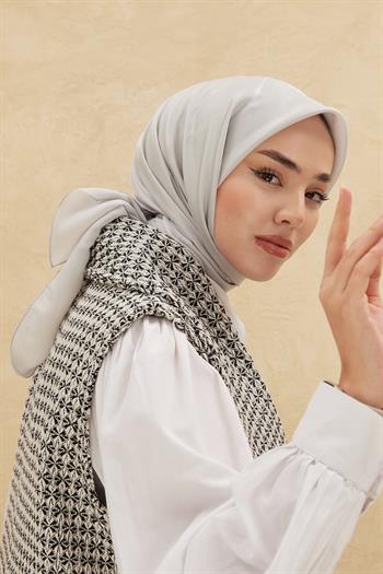 Silk Home Düz Shiny Eşarp - Gümüş