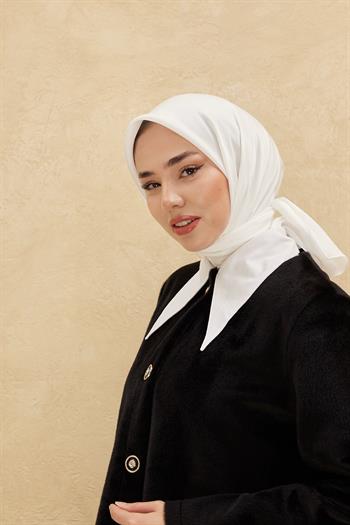 Silk Home Düz Shiny Eşarp - İnci Beyaz