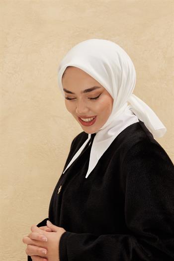 Silk Home Düz Shiny Eşarp - İnci Beyaz