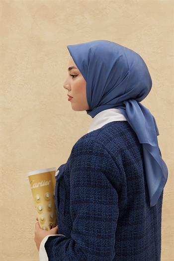 Silk Home Düz Shiny Eşarp - İndigo