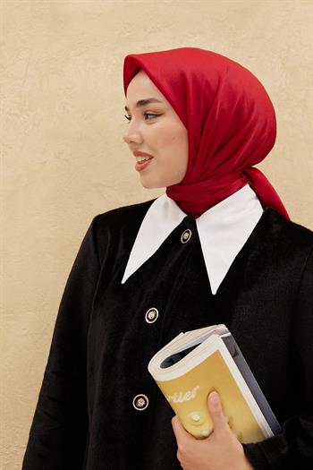 Silk Home Düz Shiny Eşarp - Kırmızı