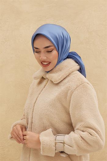 Silk Home Düz Shiny Eşarp - Kot Mavi