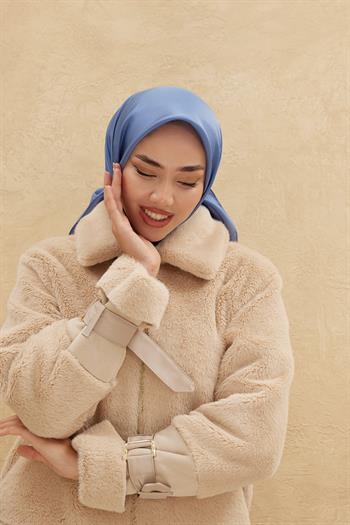 Silk Home Düz Shiny Eşarp - Kot Mavi
