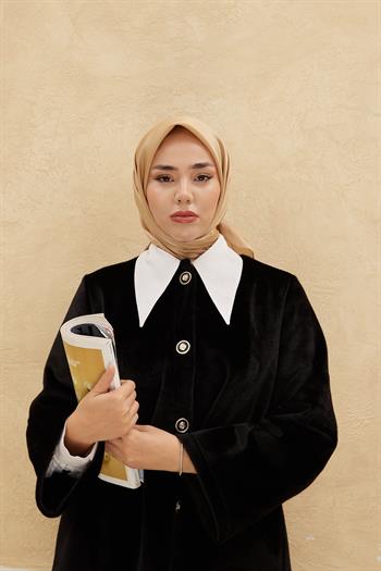 Silk Home Düz Shiny Eşarp - Koyu Bej