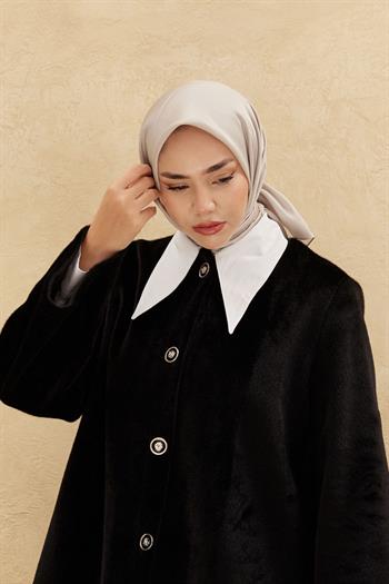 Silk Home Düz Shiny Eşarp - Koyu Krem