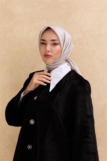 Silk Home Düz Shiny Eşarp - Koyu Krem