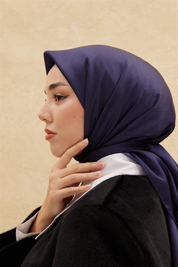Silk Home Düz Shiny Eşarp - Koyu Lacivert