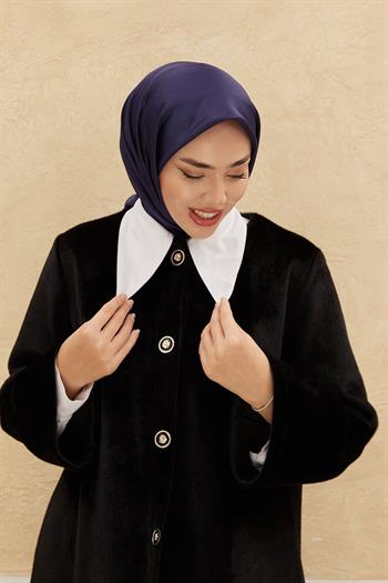 Silk Home Düz Shiny Eşarp - Koyu Lacivert