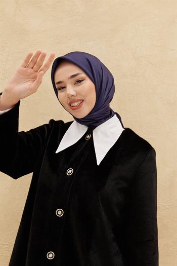 Silk Home Düz Shiny Eşarp - Koyu Lacivert