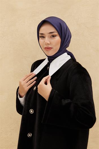 Silk Home Düz Shiny Eşarp - Koyu Lacivert