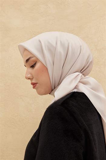 Silk Home Düz Shiny Eşarp - Krem