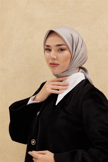 Silk Home Düz Shiny Eşarp - Orta Gri
