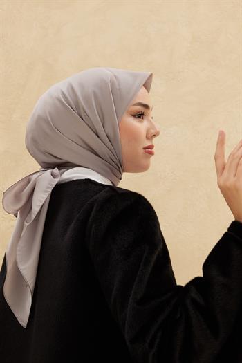 Silk Home Düz Shiny Eşarp - Orta Gri