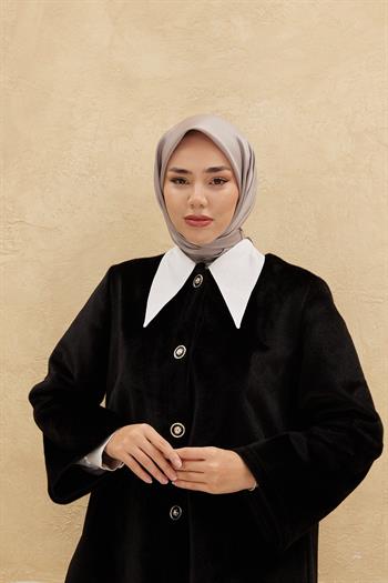 Silk Home Düz Shiny Eşarp - Orta Gri