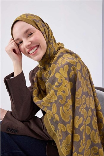 Silk Home Mayda Şal - 81016-18 Koyu Gri Gold