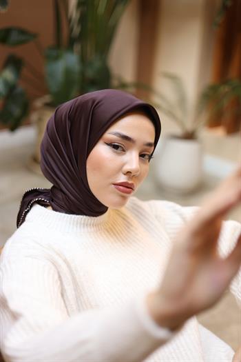 Silk Home Micro Eşarp - Acı Kahve