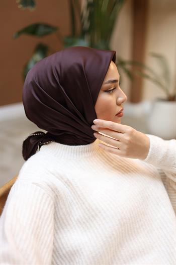 Silk Home Micro Eşarp - Acı Kahve