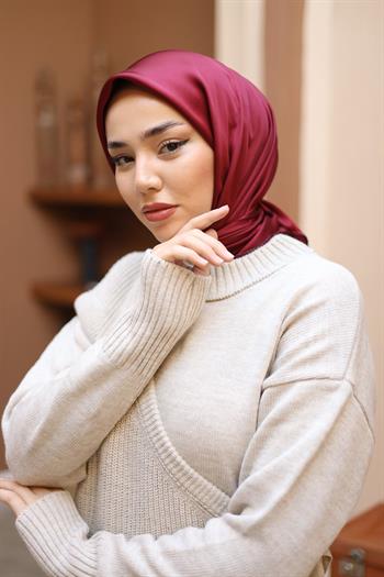 Silk Home Micro Eşarp - Bordo