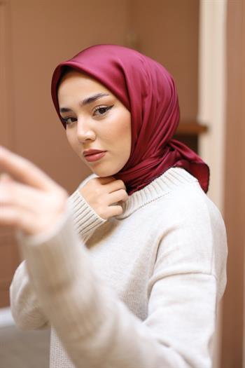 Silk Home Micro Eşarp - Bordo