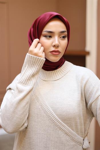 Silk Home Micro Eşarp - Bordo