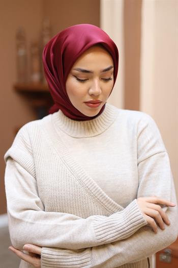 Silk Home Micro Eşarp - Bordo