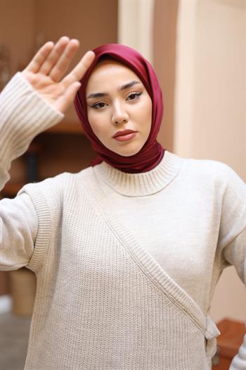 Silk Home Micro Eşarp - Bordo