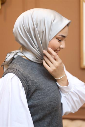 Silk Home Micro Eşarp - Gümüş