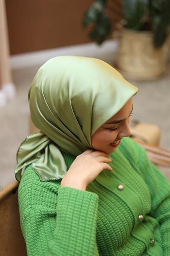 Silk Home Micro Eşarp - Keten Yeşili